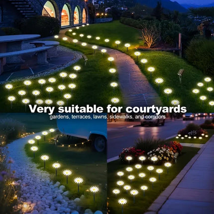 Solar LED Garden Path String Lights — Waterproof Outdoor Fairy Lights