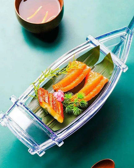 Elegant Sushi Boat Platter Set - Versatile Serving Dish for Asian Cuisine