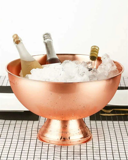 Elegant Stainless Steel Deer Head Beverage Chiller - Premium Ice Bucket