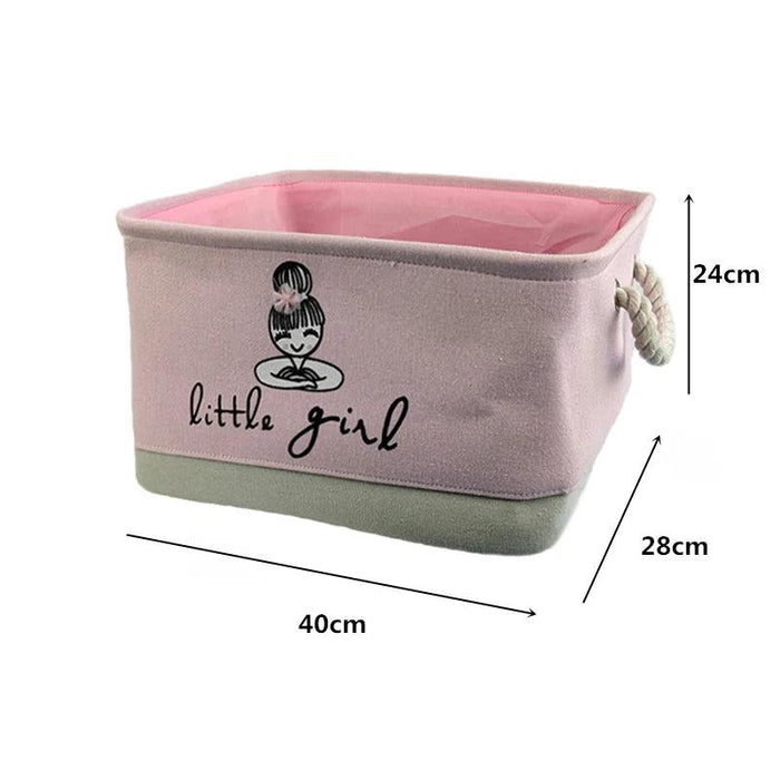 Stylish Foldable Canvas Storage Basket for Kids and Baby