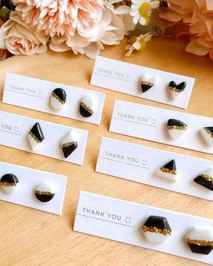 10-Piece DIY Geometric Clay Cutters for Unique Earring Designs - Soft Polymer Molds Set