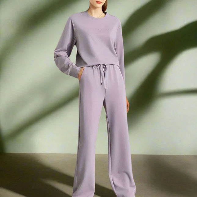 Cozy Sweatshirt, Relaxed Wide Leg Pants, and Versatile Skirt