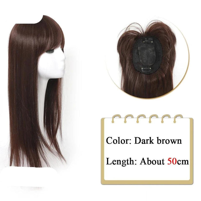 Bangs & Volume: Clip-In Hair Topper for Instant Transformation
