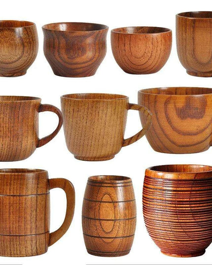Handcrafted Rustic Spruce Wood Mug - Stylish Natural Drinkware for All Beverages