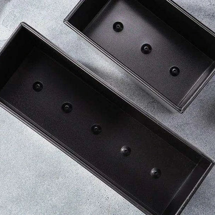 Deluxe Square Toast Bread and Cake Baking Kit with Non-stick Aluminum Mold and Lid - Customizable Bakery Essentials