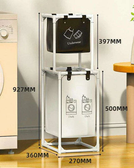 Laundry Organization System with Foldable Multi-layer Grid Design