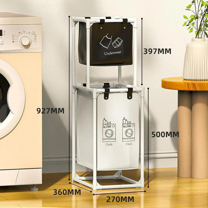 Laundry Organization System with Foldable Multi-layer Grid Design