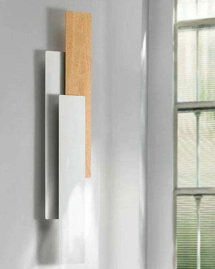 Elegant Walnut Wood Remote-Controlled Wall Sconce for Modern Home Illumination