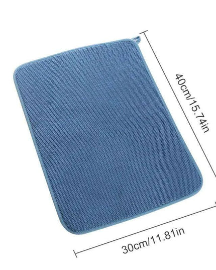 Super Absorbent Microfiber Kitchen Drying Mat - Essential Countertop Organizer