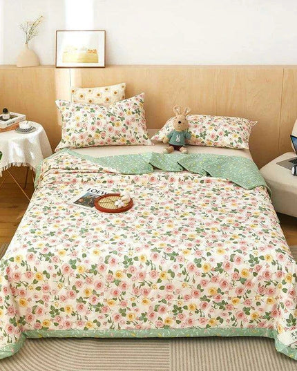 Dinosaur Delight Summer Quilt for Kids - Fun Floral Patterns for Boys' Room Decor