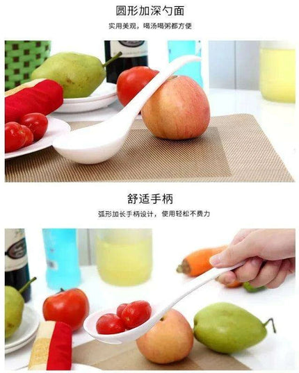 Elegant Ceramic Soup Ladle with Extended Reach for Effortless Serving