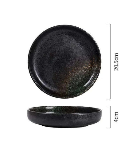 Chic 8-Inch Japanese-Inspired Ceramic Plate for Serving Pizza and Pasta