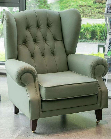 Elegant Leather Wingback Chair for Modern Living Areas