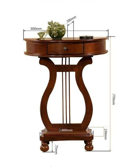 Scandinavian Inspired Solid Wood Console Table with Drawer - Elegant Entryway Addition