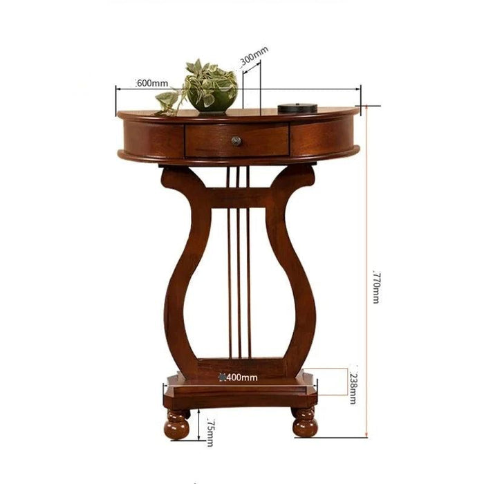 Scandinavian Inspired Solid Wood Console Table with Drawer - Elegant Entryway Addition
