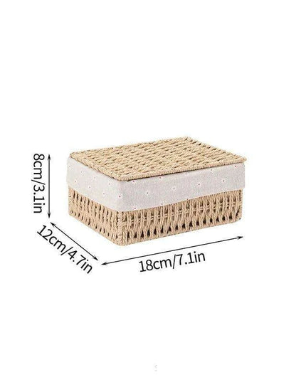 Stylish Woven Storage Basket – Versatile Organizer for Toys, Snacks, and Clothing with Convenient Handles