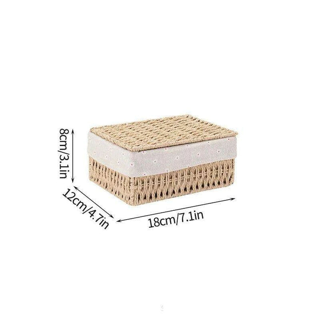 Stylish Woven Storage Basket – Versatile Organizer for Toys, Snacks, and Clothing with Convenient Handles