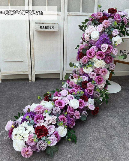 Luxury 2m Floral Table Runner for Weddings - Stunning Artificial Flower Decor and Arch Arrangement