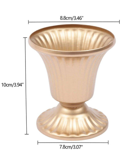 Elegant Golden Trumpet Vase Collection - Exquisite Floral Arrangement for Celebrations