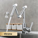 Versatile Brass Kitchen Faucet with Space-Saving Foldable Design