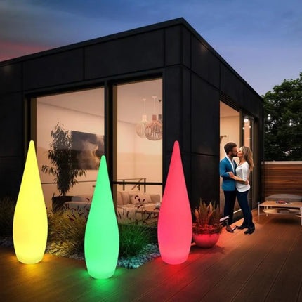 Outdoor Water Drop Landscape Lights — Waterproof Solar & Plug-In