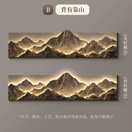Luxury Bedside LED Wall Lamp with Back Support & Artwork