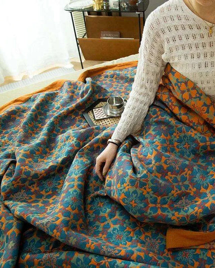 Ethnic-Inspired Cotton Gauze Bedspread Blanket for Ultimate Comfort