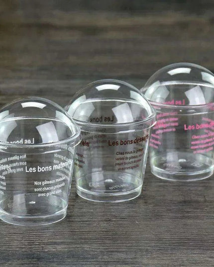 Elegant Clear Dessert Cup Collection with Lids and Scoops - Perfect for Ice Cream, Yogurt, and Mousse