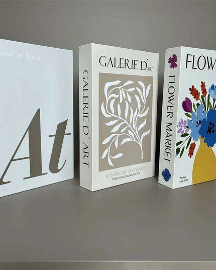 Elegant 3-Piece Decorative Faux Book Set for Home Décor