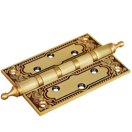 One Pieces European Luxury Brass Door Hinge 5-inch High-end Electropla