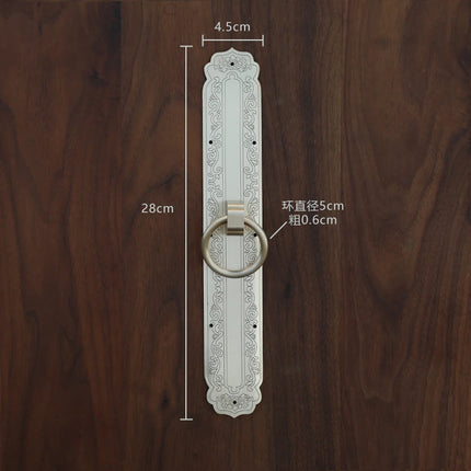 Antique Brass Cabinet Pull Ornamental Pattern Single Hole Handle for C