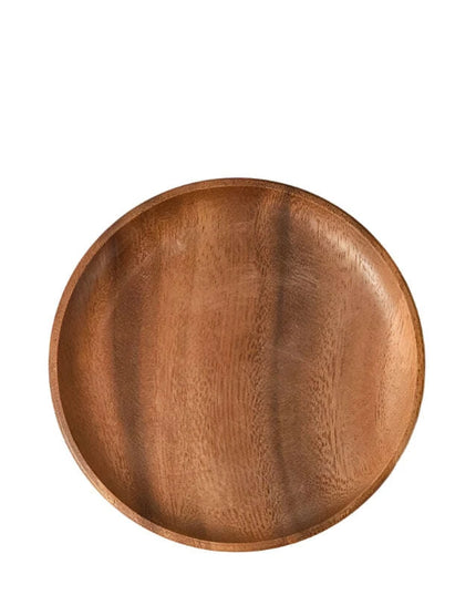 Acacia Wood Japanese Tableware Collection - Stylish Plates & Serving Tray for All Occasions