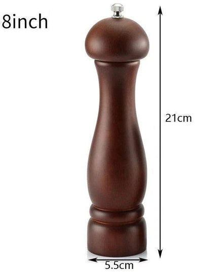 Elegant Solid Wood Adjustable Salt and Pepper Mill Set for Outdoor Dining