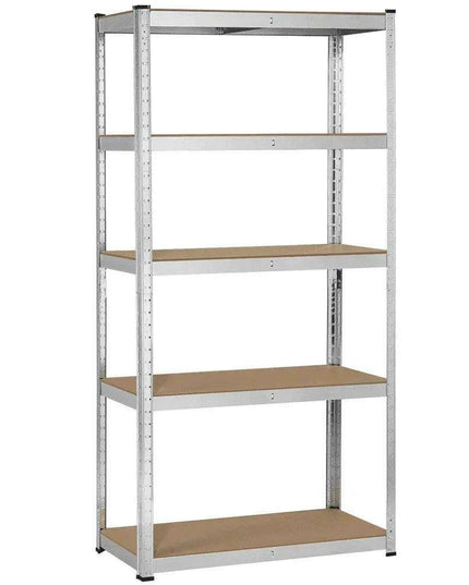 5-Tier Heavy-Duty Adjustable Metal Storage Rack - Versatile Organizer for Home, Garage, and Warehouse by SmileMart