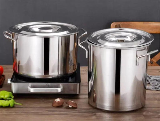Versatile Stainless Steel Cooking Pot Set with Handle for Easy Transport