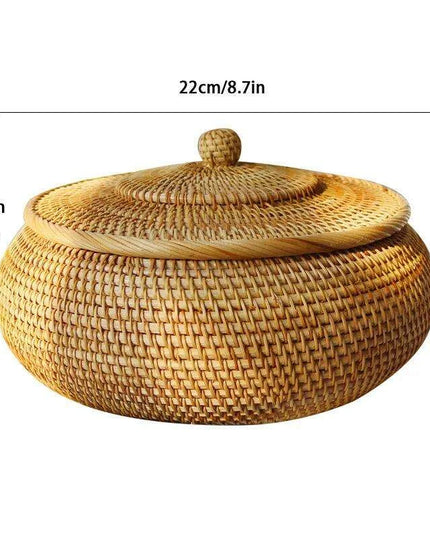 Elegant Handwoven Rattan Storage Chest - Stylish Organizer for Any Room