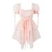 Ethereal Feather-Inspired Sheer Organza Dress