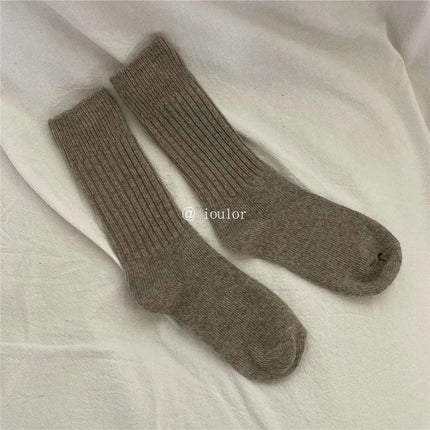 Cozy Cashmere Blend Thermal Crew Socks for Women - Ultimate Warmth and Comfort