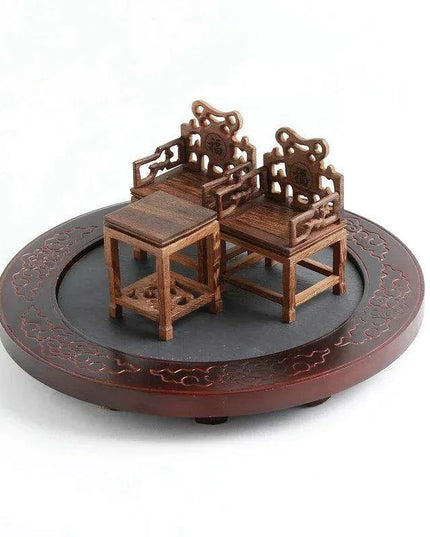 Charming Vintage Sushi Presentation Set with Miniature Table and Chair