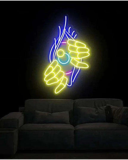 Glowing Devil Eyes Customizable LED Neon Sign with Adjustable Brightness - Halloween Decor and Installation Kit