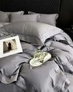 Grey / Queen Size 4pcs / Fitted Bed Sheet