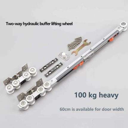 SmoothSlide Premium Sliding Door Hardware Kit for Home Improvement