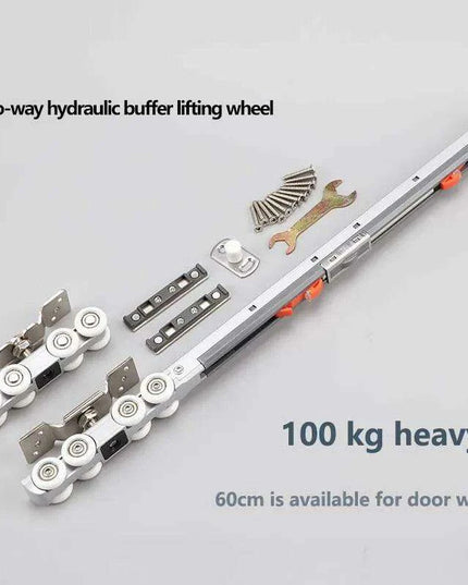 SmoothSlide Premium Sliding Door Hardware Kit for Home Improvement