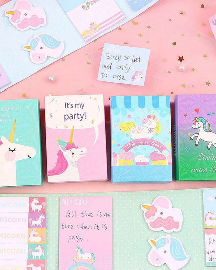 Whimsical Unicorn Sticky Note Set - Enchanting Memo Pads for Everyday Magic