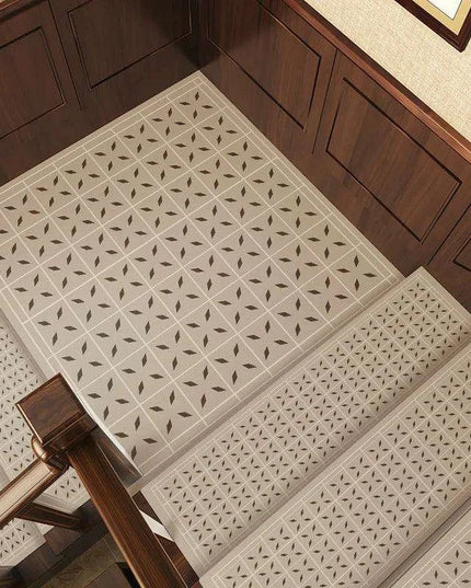 Elegant Non-Slip Leather Stair Mat - Premium Water-Absorbent Carpet for Home Elegance