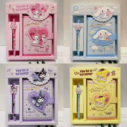 Sanrio Style Stationery Set - Adorable Hello Kitty & Cinnamoroll Planner with Cute Pen for Effortless Organization
