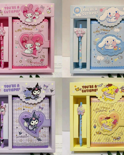 Sanrio Style Stationery Set - Adorable Hello Kitty & Cinnamoroll Planner with Cute Pen for Effortless Organization