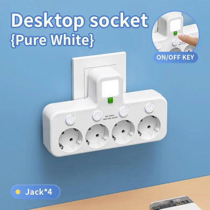 AXUS Store 4-Socket Power Strip with 2 USB & 1 Type-C Ports, 2500W