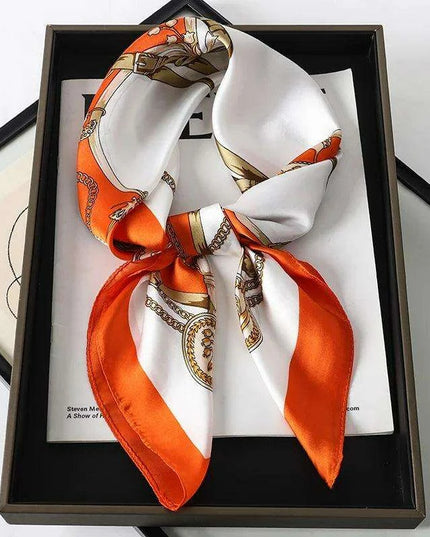 Chic Toddler Elegance: Luxurious 70x70cm Silk Scarf for Ages 6 Months to 4 Years