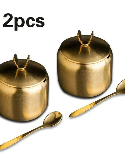 Sleek Stainless Steel Spice Organizer Set for a Contemporary Kitchen